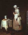 The Attentive Nurse by Jean Baptiste Simeon Chardin